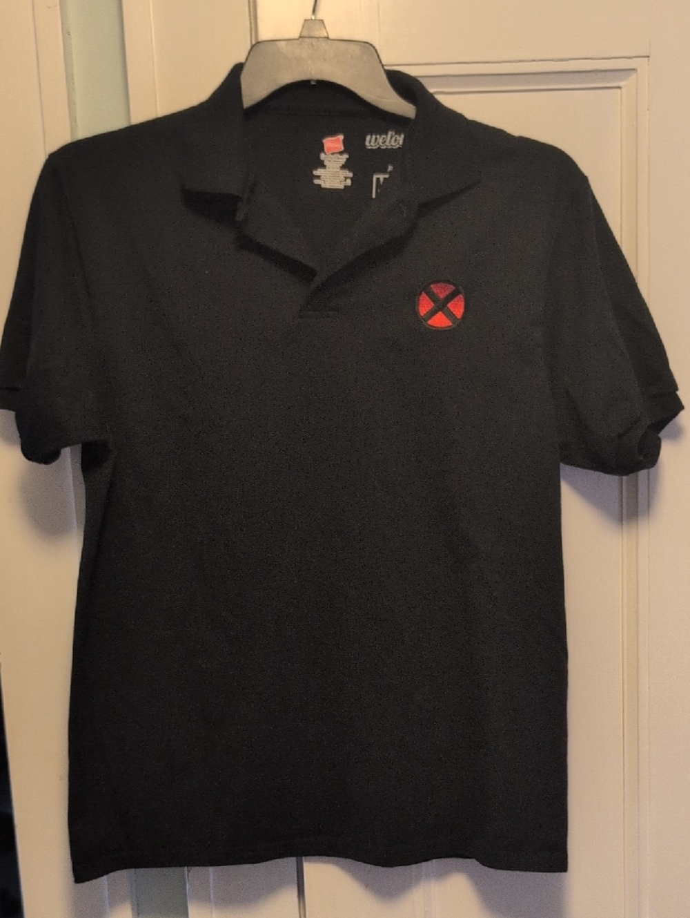 Marvel Black Polo Shirt with Red Emblem M